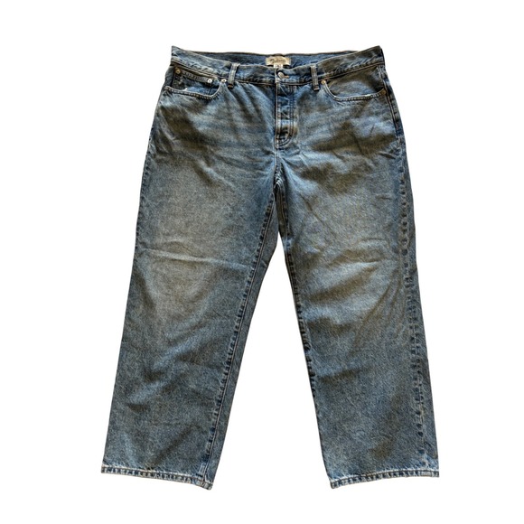 Madewell Denim - Madewell Low-Slung Straight Jeans Medium Wash Blue Denim 32P Petite